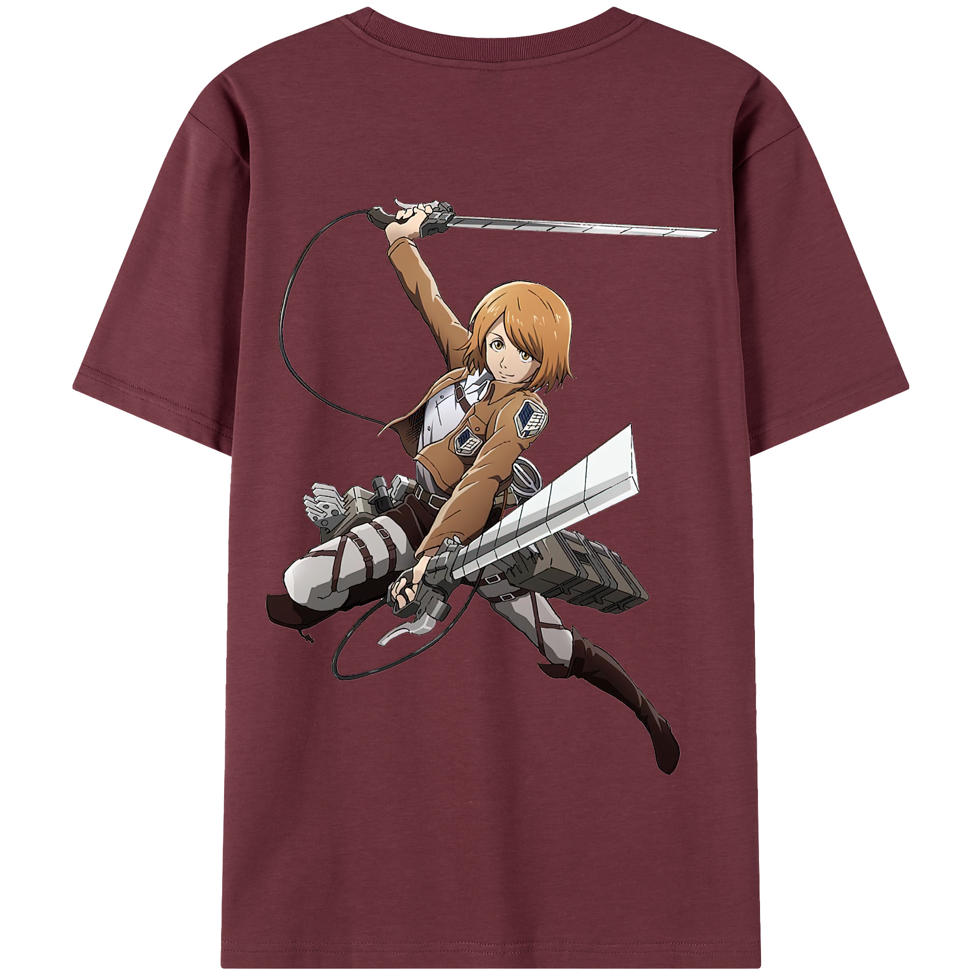 （画像用） 進撃の巨人 ペトラ·ラル Attack on Titan Petra Rall 綿100％半袖Tシャツ（背面プリント）